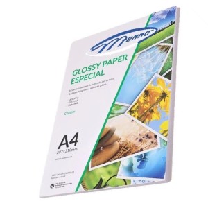 GLOSSY PAPER AUTO ADESIVO JATO 130G 50FLS MENNO