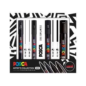 CANETA POSCA ARTISTS COLLECTION COM 4 UNIDS