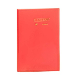 PASTA CATÁLOGO 20 FLS OFÍCIO CLEAR BOOK TRANSP. VERMELHO YES