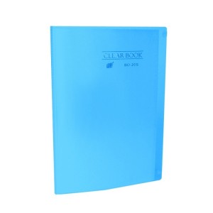 PASTA CATÁLOGO 20 FLS OFÍCIO CLEAR BOOK TRANSP. AZUL YES