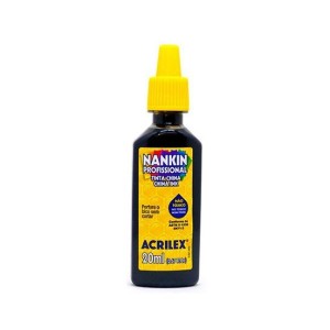 TINTA NANKIN PROFISSIONAL 20ML PRETA ACRILEX