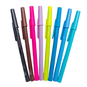 KIT CANETA ESFEROGRÁFICA AZUL POP 0.7MM C/ 8 CORES COMPACTOR