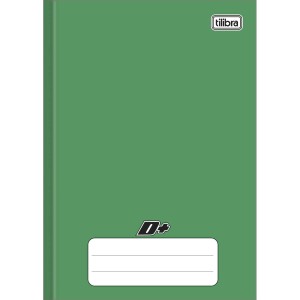 CADERNO BROCHURA CAPA DURA 1/4 VERDE 48 FOLHAS D+ TILIBRA