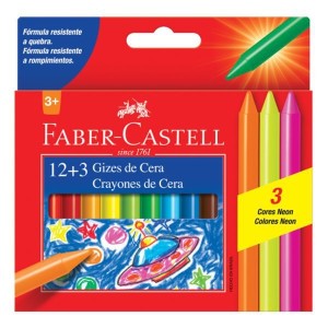 GIZ DE CERA 12+3 FABER CASTELL