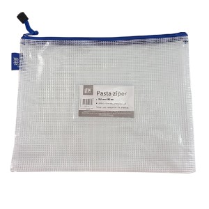 PASTA C/ ZIPER RETÂNGULO MÉDIO AZUL YES