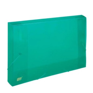 PASTA ELÁSTICO 40MM TRANSPARENTE OFÍCIO VERDE YES