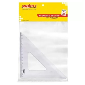 ESQUADRO POLIESTIRENO 45 GRAUS 21CM WALEU