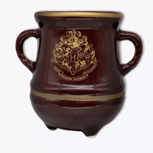 CANECA PORCELANA 3D POÇÃO HOGWARTS 350ML DOURADA ZONA CRIATIVA