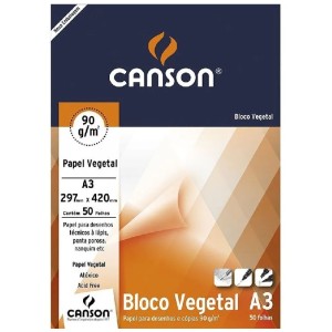 BLOCO VEGETAL TECNICO 50FLS A3 90G CANSON