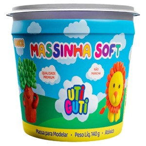 MASSINHA DE MODELAR SOFT 140G ROSA ESCURO UTI GUTI