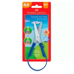 TESOURA VAI E VEM S/ PONTA AZUL FABER-CASTELL