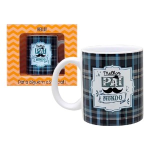 CANECA CERÂMICA MELHOR PAI DO MUNDO GOLDEN MAYA