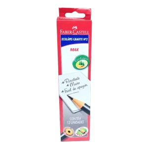CAIXA DE LÁPIS PRETO ECO MAXCOLOR 12 UNID FABER-CASTELL