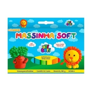 MASSINHA DE MODELAR 180G 12 CORES UTI GUTI