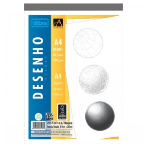 BLOCO A4 DESENHO ACADEMIE 20FLS 150G/M TILIBRA