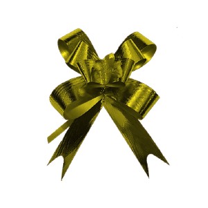 LAÇO DE PRESENTE C/10UNID OURO 12X250MM