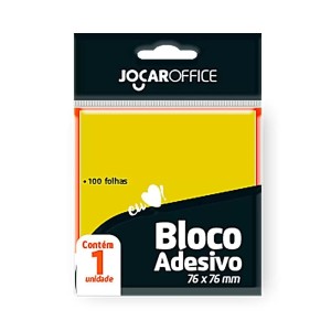 BLOCO ADESIVO 76X76MM 100FLS AM JOCAR