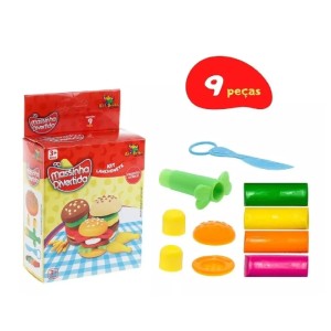 MASSINHA DE MODELAR HAMBURGUER C/9PCS