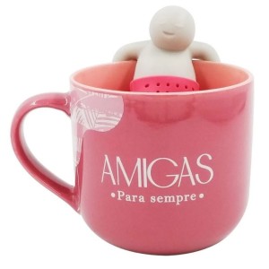 CANECA COM INFUSOR AMIGAS PARA SEMPRE - ZONACRIATIVA