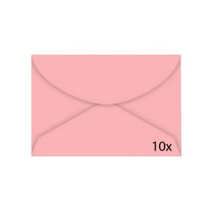 KIT 10 ENVELOPES COLORIDO 72X108MM ROSA