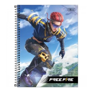 CADERNO UNIV 10M FREE FIRE 160FLS TILIBRA