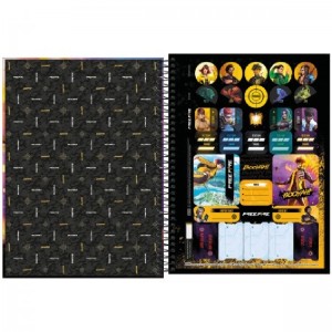 CADERNO UNIV 10M FREE FIRE 160FLS TILIBRA