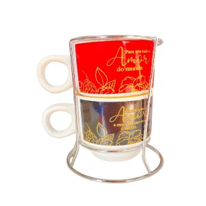 KIT XICARAS COM 2 PEÇAS TODO O AMOR ZONA CRIATIVA