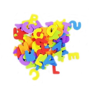 ALFABETO E NUMERAL PEDAGÓGICO EVA 3X5MM 107 PC KAZ