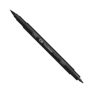 MARCADOR DUAL BRUSH PRETO CIS