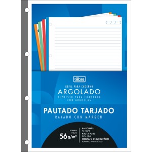 REFIL TILIFLEX TARJADO P/ FICHARIO ACADÉMIE 96 FLS TILIBRA