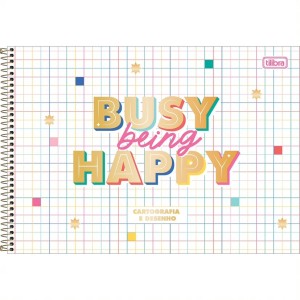 CADERNO DE CARTOGRAFIA ESPIRAL CAPA DURA BE NICE 80 FOLHAS