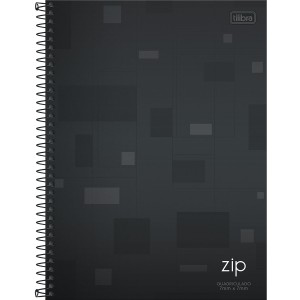 CADERNO QUADRICULADO 7X7 ESPIRAL UNIV ZIP 80 FLS TILIBRA