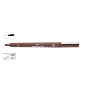 CANETA NANKIN UNI PIN FINE LINE 0.1MM SEPIA UNI-BALL