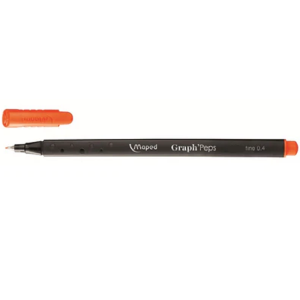 CANETA GRAPH PEPS FINELINER 0.4 LARANJA MAPED
