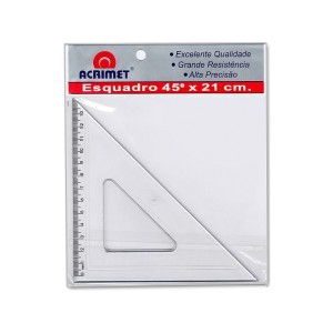 ESQUADRO POLIESTIRENO 45 GRAUS 21CM ACRIMET