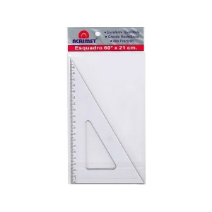 ESQUADRO POLIESTIRENO 60 GRAUS 21CM ACRIMET