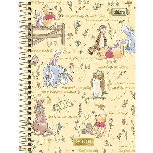 CADERNO ESPIRAL CD 1/4 POOH 80 FLS TILIBRA