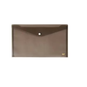 PASTA COM BOTÃO HORIZONTAL OFÍCIO TRANSPARENTE FUMÊ YES