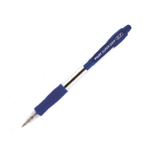 CANETA SUPER GRIP RETRÁTIL 0.7 AZUL PILOT