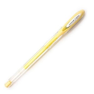 CANETA SIGNO ANGELIC COLOUR AMARELO PASTEL UNIBALL MITSUBISHI