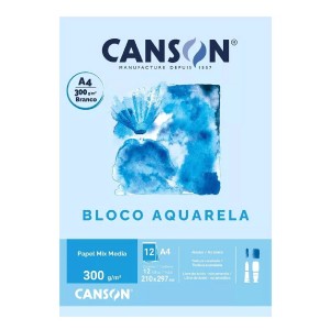 BLOCO AQUARELA 12FLS A4 300G CANSON