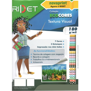 BLOCO ECOCORES TEXTURA VISUAL 23X32 180G 36 FLS RIDET