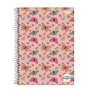 CADERNO ESPIRAL CD UNIV 20M PEPPER FEM 320 FLS TILIBRA