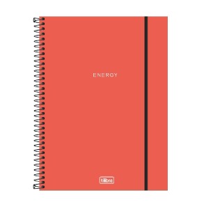CADERNO ESPIRAL UNIV 10M NEON LARANJA 160FLS TILIBRA