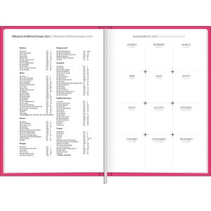 AGENDA COSTURADA DIARIA NAPOLI ROSA M5 TILIBRA