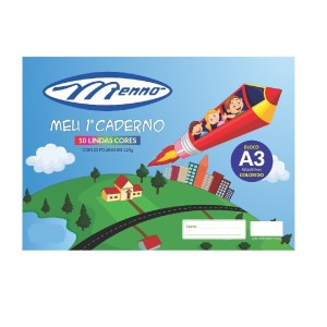 BLOCO COLORIDO A3 120G 20FLS MEU PRIMEIRO CADERNO MENNO