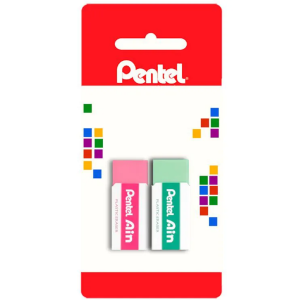 BLISTER C/ 2 BORRACHAS AIN COLORIDAS PENTEL