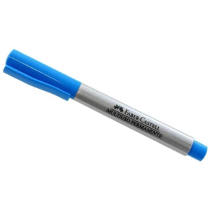 MARCADOR MULTIUSO PERMANENTE AZUL METALIZADA FABER CASTELL