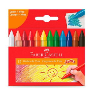 GIZAO DE CERA 12 CORES FABER CASTELL