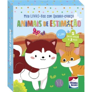 MEU LIVRO-BOX COM QUEBRA CABEÇA ANIMAIS DE ESTIMAÇÃO HAPPY BOOKS